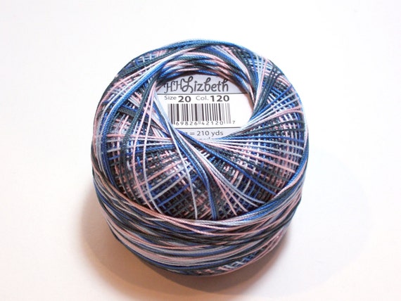 Blue Tatting Thread Lizbeth Cotton Crochet Thread Royal Blue 