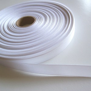 White Ribbon, White Grosgrain Ribbon 5/8 Inch Wide X 10 Yards, Offray ...