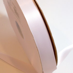 Pink Ribbon, Double-Faced Pink Satin Ribbon 7/8 inch wide x 10 yards, Offray Pink Sand, Bin 20