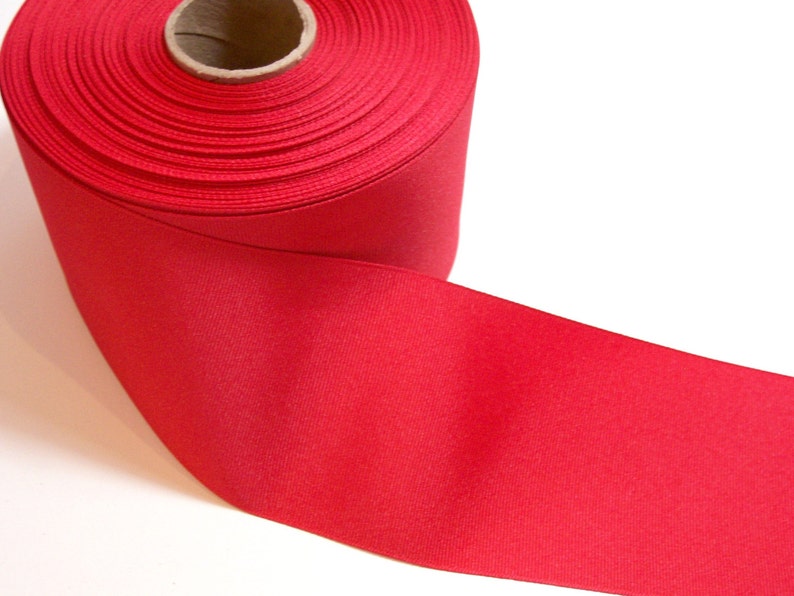 Wide Red Ribbon, Red Grosgrain Ribbon 3 inches wide x 3 yards