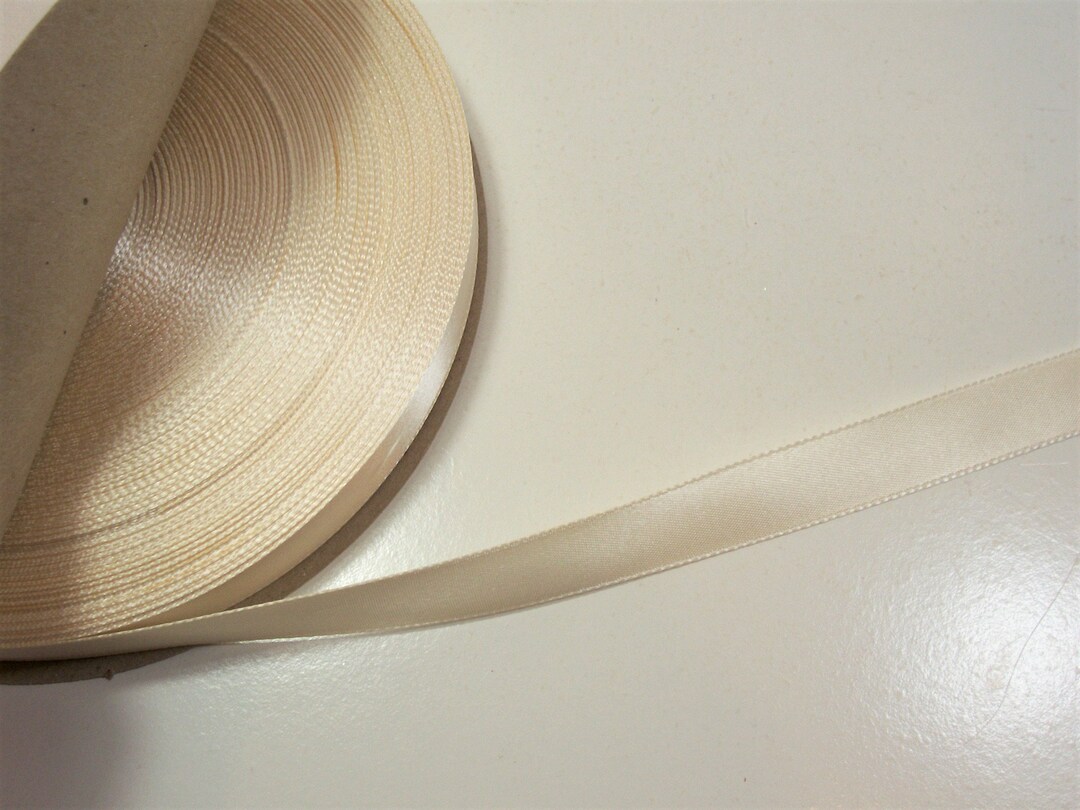Ivory Ribbon, Double-face Ivory Satin Ribbon 5/8 Inch Wide X 10 Yards ...