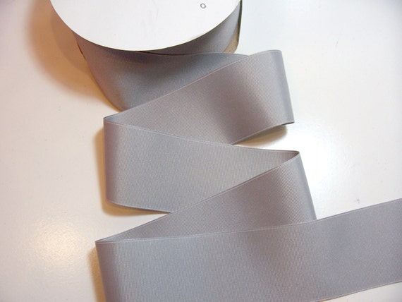 Silver - Grosgrain Ribbon Solid Color - ( 1/4 inch | 50 Yards )