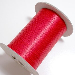 Red Ribbon, Double-Sided Red Satin Ribbon 1/8 inch wide x 20 yards, 151 image 2