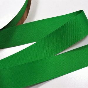 Green Ribbon, Kelly Green Grosgrain Ribbon 1 1/2 inches wide x 6 yards, Schiff Emerald Green Ribbon, Bin 8