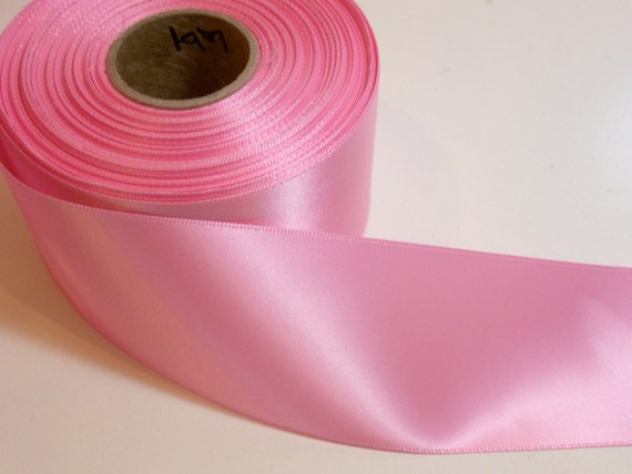 10 yard 2 1//4/" wide roll blue rayon trim vintage single faced satin ribbon