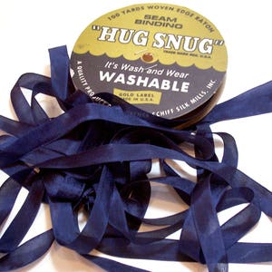 Navy Blue Seam Binding, Hug Snug Seam Binding 1/2 Inch Wide X 100 Yards