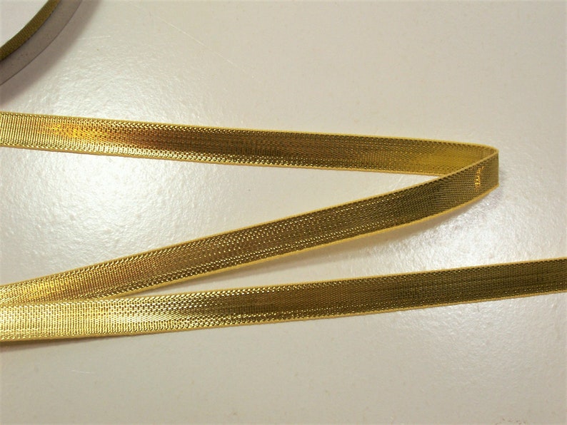 3/8 inch wide gold/brown metallic ribbon price for 2 yard 
