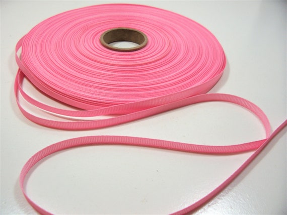 Pink Ribbon, Baby Pink Grosgrain Ribbon 1/4 Inch Wide X 10 Yards