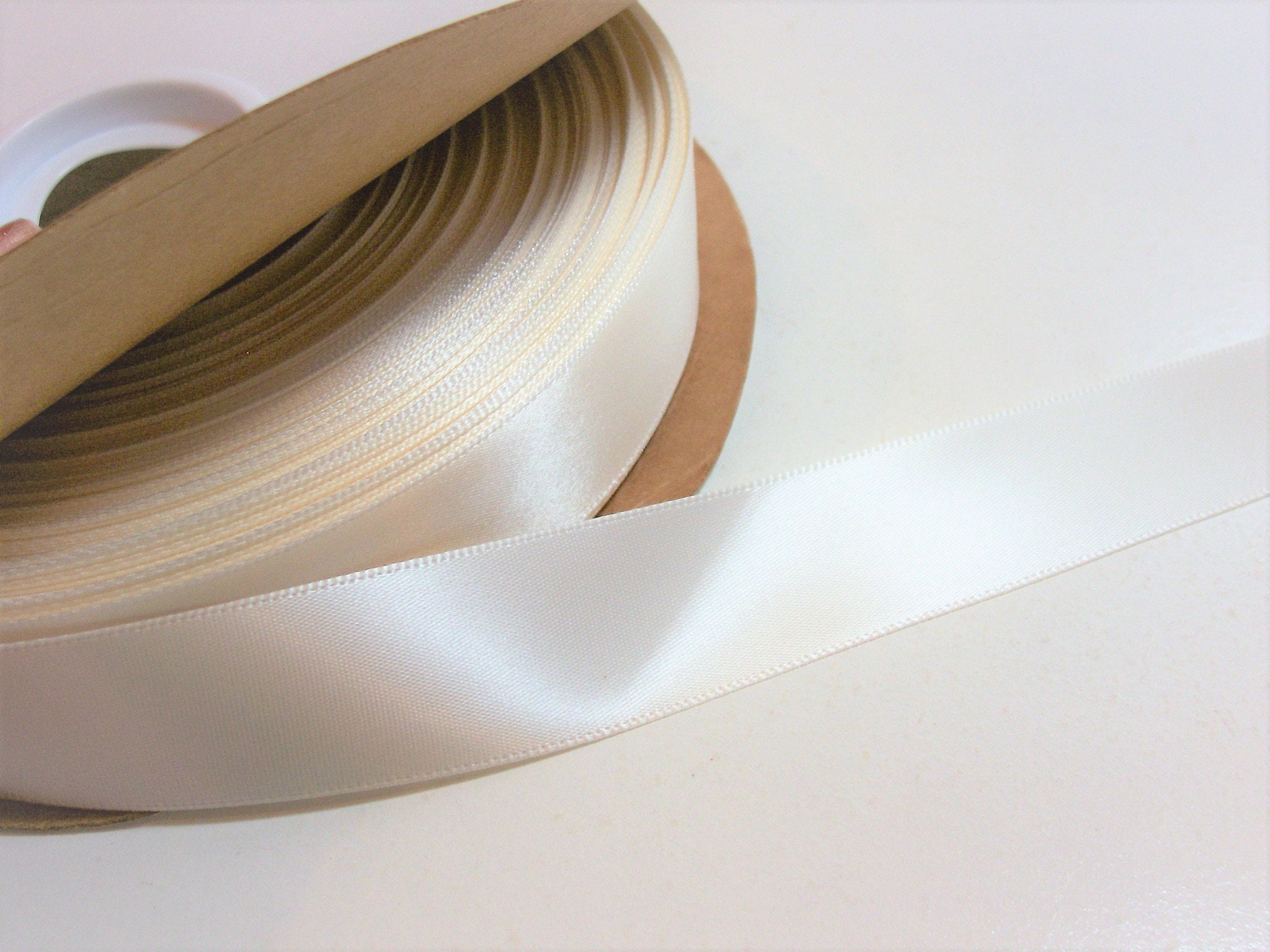 Ivory Ribbon Singlefaced ivory satin ribbon 7/8 inch wide x Etsy