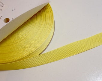 Yellow Ribbon, Maize Yellow Rayon Cotton Grosgrain Ribbon 5/8 inch wide x 5 yards, 254