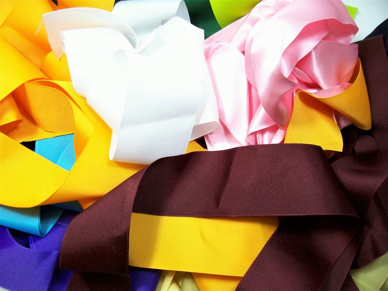 Ribbon Scraps Bag of Assorted 2 1/4 Inch Wide Ribbon Scraps X Etsy
