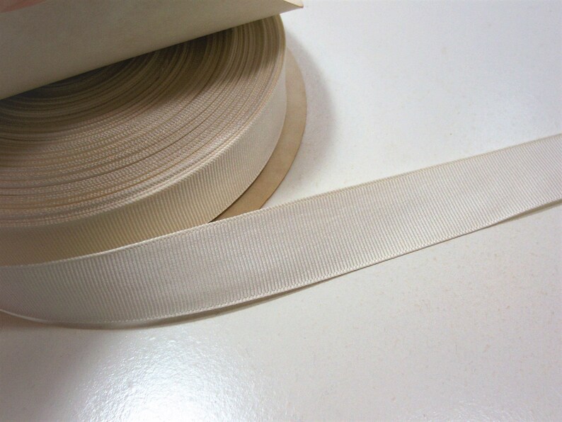 Rayon Cotton White Grosgrain Ribbon 2 inches wide x 10 yards Petersham Edge