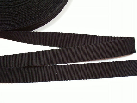 Black Grosgrain Ribbon 1/2 inch Ribbon Roll ( Approximately 25 Yards)