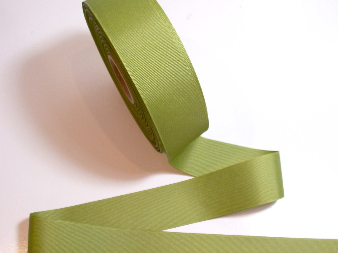 Green Ribbon Light Olive Green Grosgrain Ribbon 1 1/2 inches | Etsy