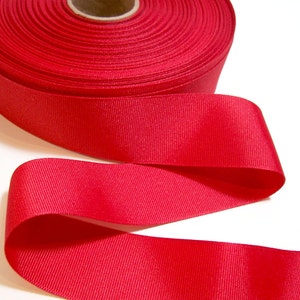  Offray Wired Edge Encore Sheer Craft Ribbon, 1-1/2-Inch Wide by  25-Yard Spool, Red