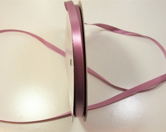 Mauve Pink Ribbon, Schiff Misty Mauve Pink Single-Face Satin Ribbon 3/8 inch wide x 10 yards, SECOND QUALITY FLAWED, 764