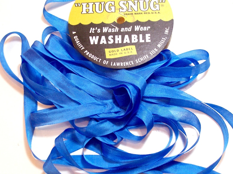Hug Snug Blue Rayon Seam Binding 12 inch wide x 100 yards Blue Seam Binding Danube Blue Ribbon