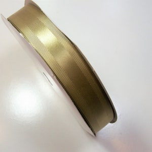 Gold Ribbon, Antique Gold Single-face Satin Grosgrain Ribbon 7/8 Inch ...