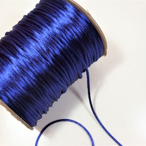 Royal Blauer Kord, Royal Blau Rat Tail Satinkordel # 2 Nähborte 1/8 Zoll x 20 Meter, Bin 8