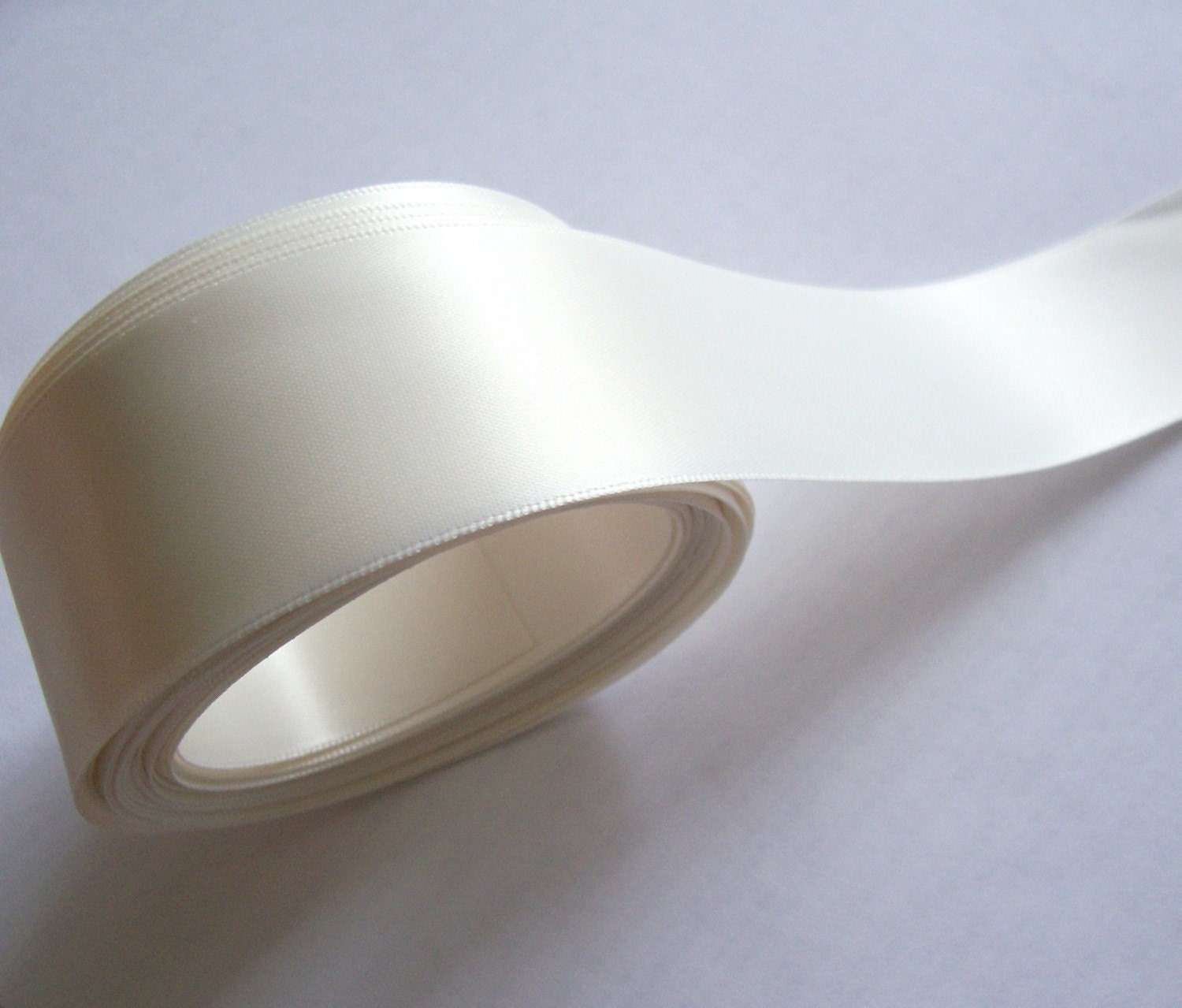Ivory Ribbon, Offray Double-Faced Antique White Satin Ribbon 1 1/2 in…