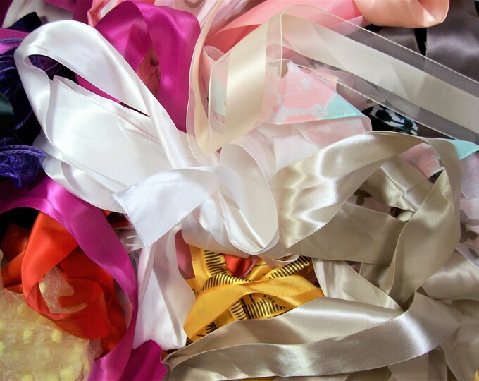 Ribbon Scraps, Bag of Assorted 1 1/2 Inch Wide Ribbon Scraps X 12