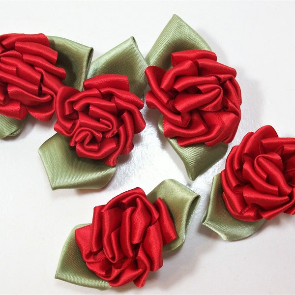 Red Rose Applique - Etsy