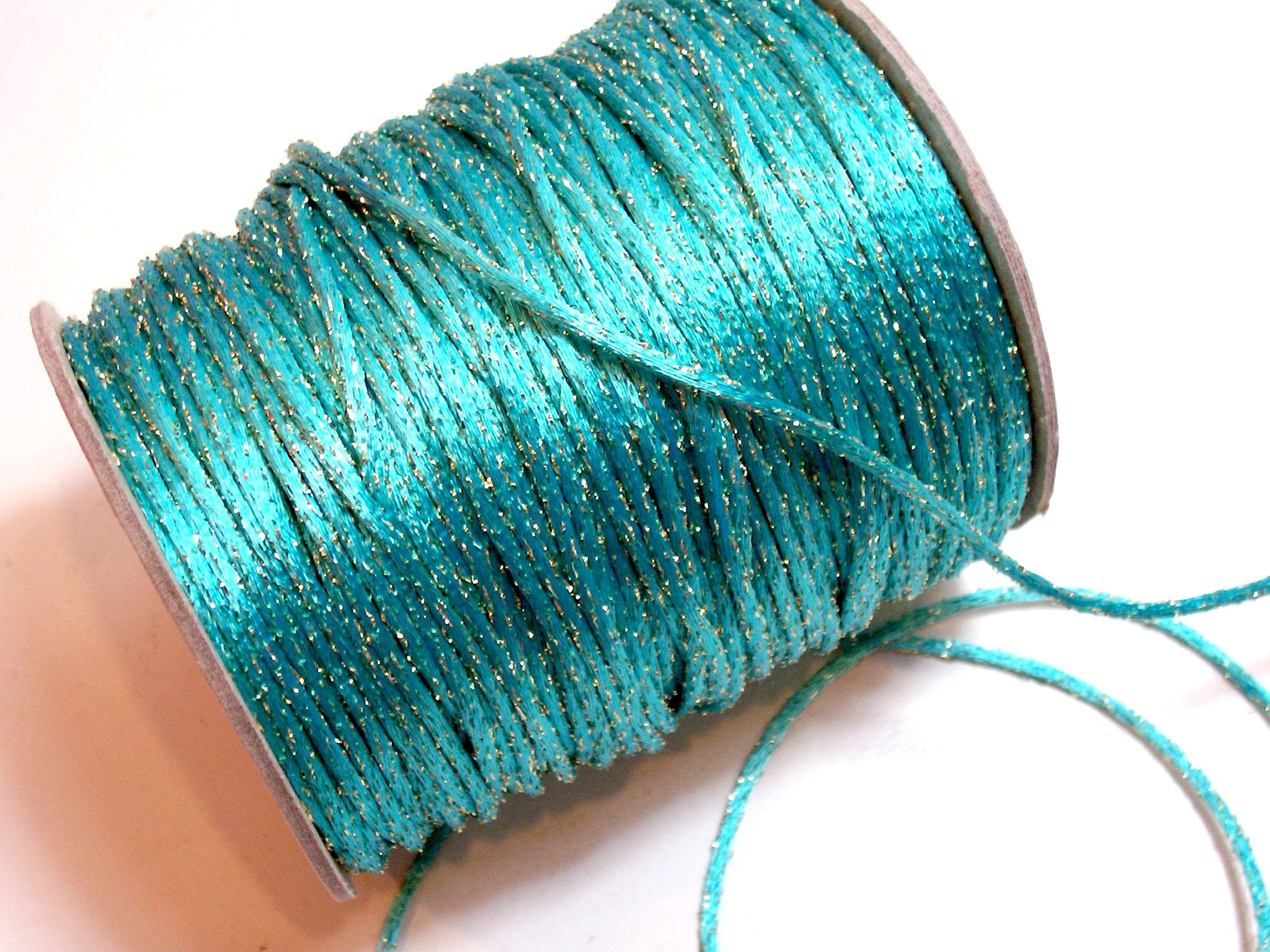 Navy Blue Rat Tail Satin Cord 1//8 inch wide x 6 yards Jewelry Cord Schiff