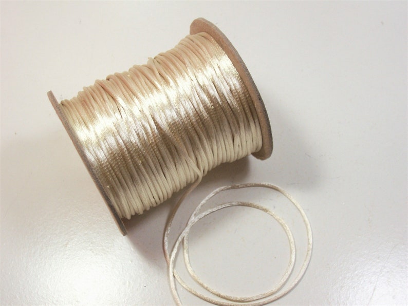 Light Beige Rattail Cord #1 Beige Cord Light Beige Rat Tail Satin Cord Sewing Trim 116 inch x 10 yards