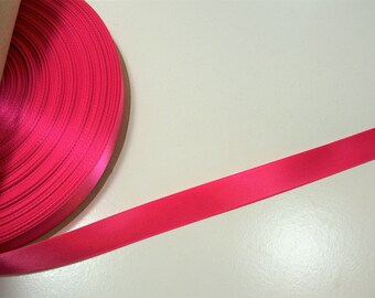 Bright Pink Ribbon, Schiff Sarsaparilla Pink Single-Face Satin Ribbon 5/8 inch wide x 10 yards, 759