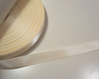 Schiff Antique White,  Ivory Satin Ribbon 5/8 inch wide x 10 yards, Single-Faced Ribbon, 620