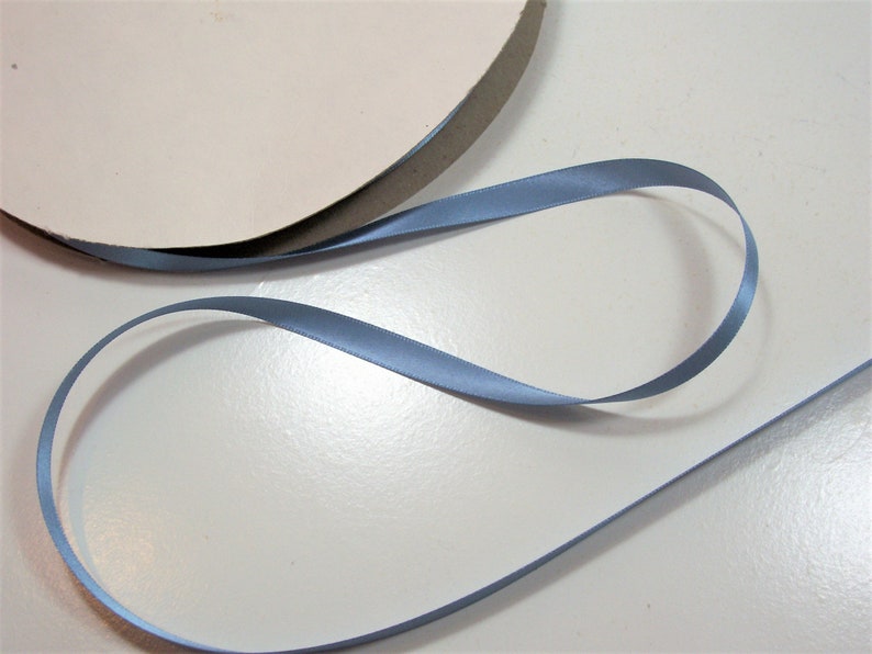 Blue Ribbon Double-Faced Schiff Williamsburg Blue Satin Ribbon 38 inch wide x 10 yards