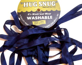 Navy Blue Seam Binding, Hug Snug Seam Binding 1/2 inch wide x 100 yards, Navy Blue Ribbon