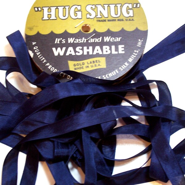 Navy Blue Seam Binding, Hug Snug Seam Binding 1/2 inch wide x 100 yards, Navy Blue Ribbon