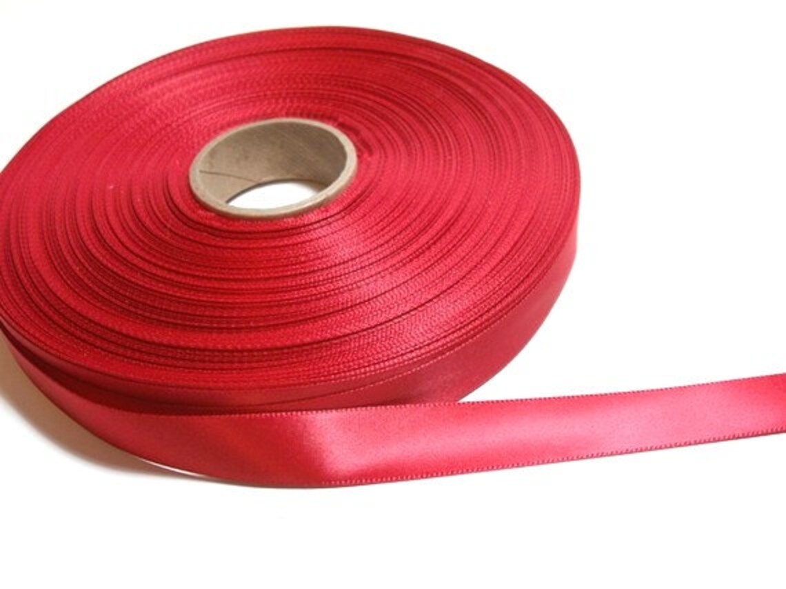 Red Ribbon Single-faced Red Satin Ribbon 5/8 Inch X 10 Yards - Etsy