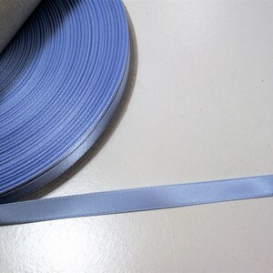 Light Blue Ribbon, Millennium Blue Double-Faced Satin Ribbon 3/8 inch wide x 5 yards, Blue Satin Ribbon, Bin 2