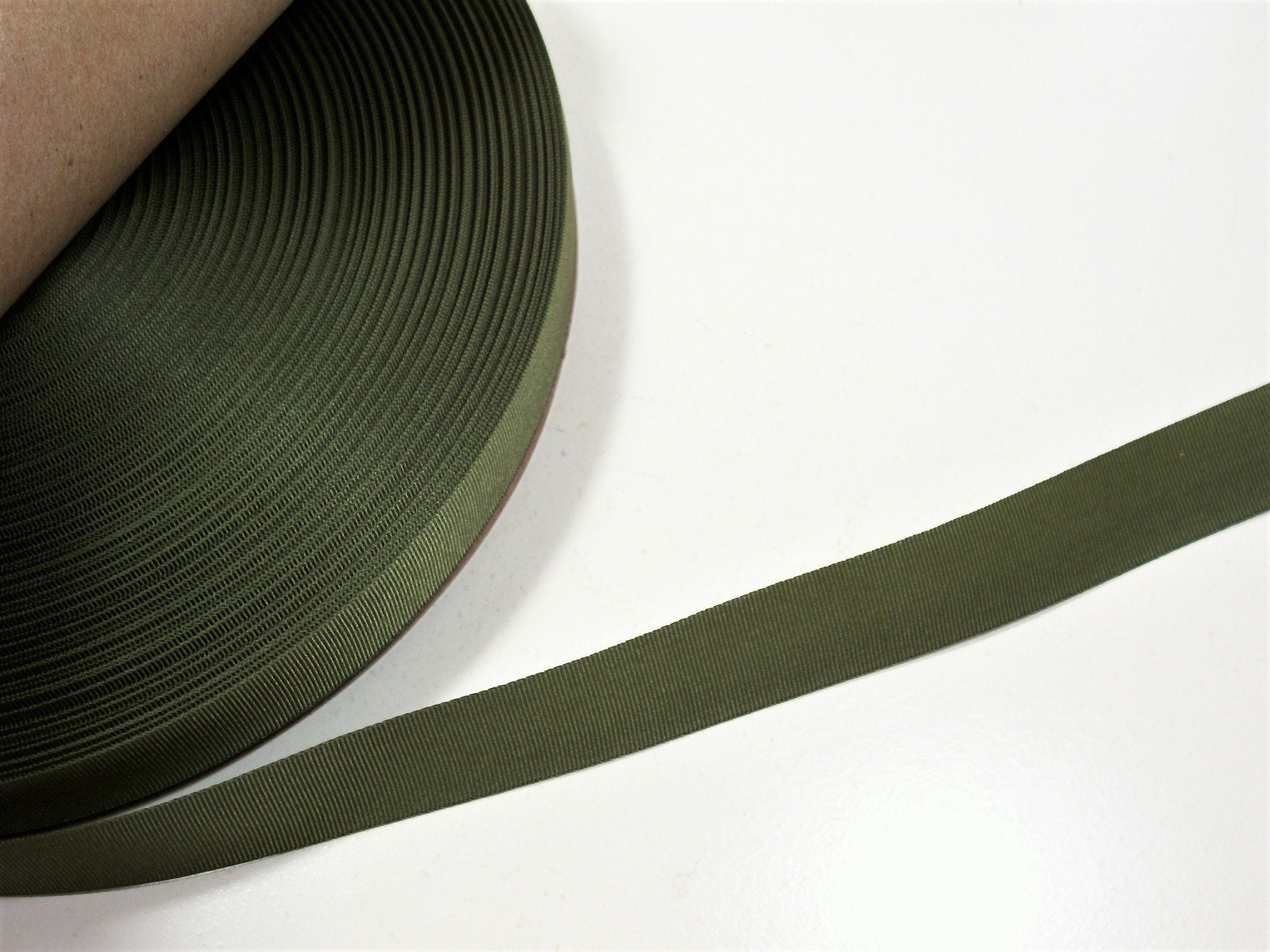 Nylon Binding Tape/Webbing Herringbone Pattern Black 1 Inch 100 Yard 