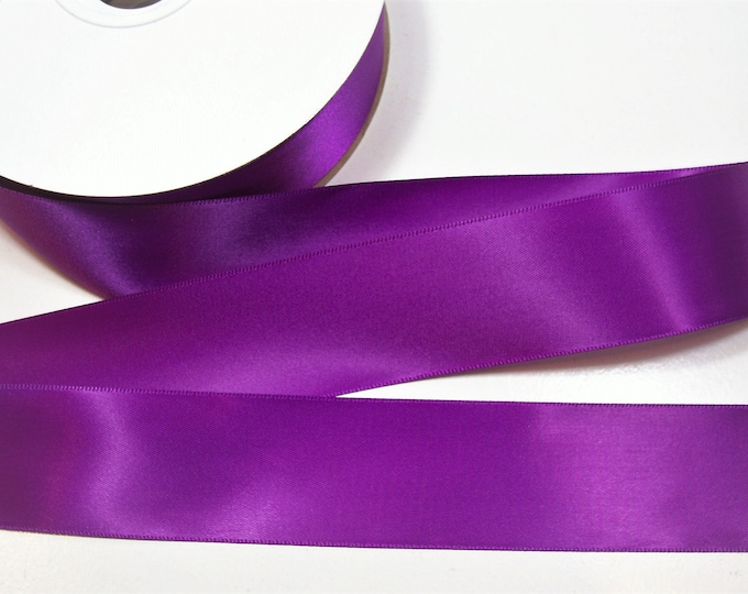 Purple Ribbon, Purple Double-faced Satin Ribbon 1 1/2 Inches Wide X 5 ...