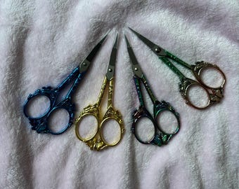 Embossed Stainless Steel Scissors: Zinc Alloy Crafting Scissors