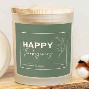 Happy Thanksgiving Hostess Gift Pumpkin Spice Scented Candle Fall Candle Decor Thanksgiving Gift for Fall Thanksgiving Deco Candle for Host