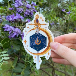 Celestial D20 Sticker | Dungeons and Dragons Sticker | D&D | Tabletop RPG | DND | RPG Sticker | Dice Sticker
