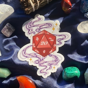 Magic D20 Sticker | Dungeons and Dragons Sticker | D&D | Tabletop RPG | DND | RPG Sticker | Dice Sticker