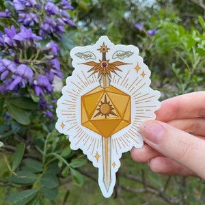 Sun D20 Sticker | Dungeons and Dragons Sticker | D&D | Tabletop RPG | DND | RPG Sticker | Dice Sticker