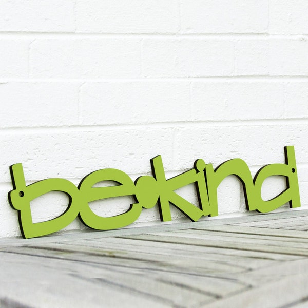 Be Kind Carved Wood Wall Art, Inspirational Wood Quote Teacher Sign, Mindfulness Hairstylist Quote Decor, Gift for Teacher, Classroom Decor