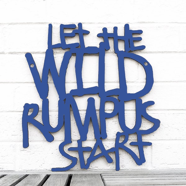 Let The Wild Rumpus Start Wood Wall Art, Where The Wild Things Are Nursery Decor, Toddler Boy Playroom Sign, Maurice Sendak Childrens Book