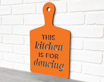 This Kitchen Is For Dancing wood sign kitchen decor, Farmhouse Wood Kitchen Wall Decoration, In This Kitchen We Dance Foodie Gift for Baker