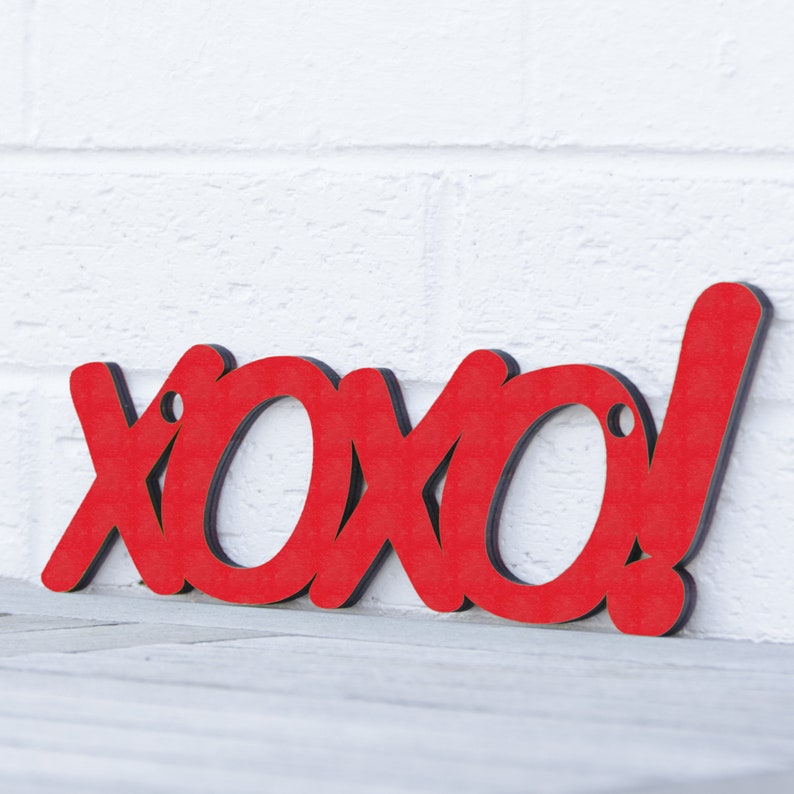 XOXO Carved Wood Sign XOXO Valentines Day Decor Hugs and Etsy