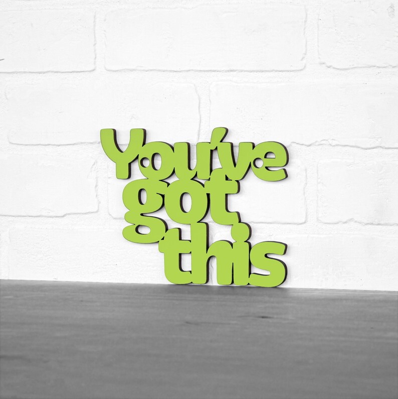 You've Got This Inspirational Wall Hanging Wood Sign, Dont give up Encouraging Phrase Classroom Decoration, College Student Dorm Decor Gift Pear Green