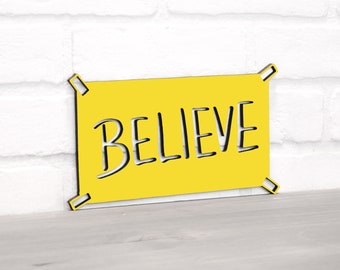 Believe Wood Wall Decor, Believe Wooden Sign Team Building Gifts, Wood Carving Wall Art, Inspirational wall Hanging Football Coach gift