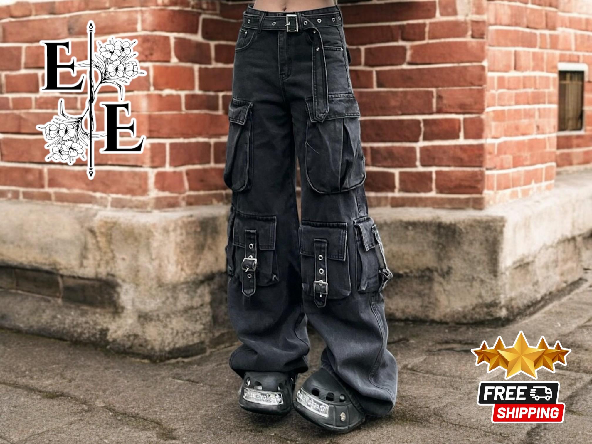 JNCO jean black cargo デニム　カーゴ Jnco Cargo - Etsy