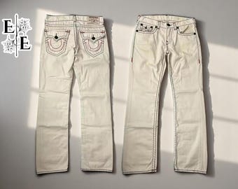 Y2K Broderade Jeans med Vida Ben: Retrografik i Denim, Streetwear, Hiphopbyxor, Baggybyxor